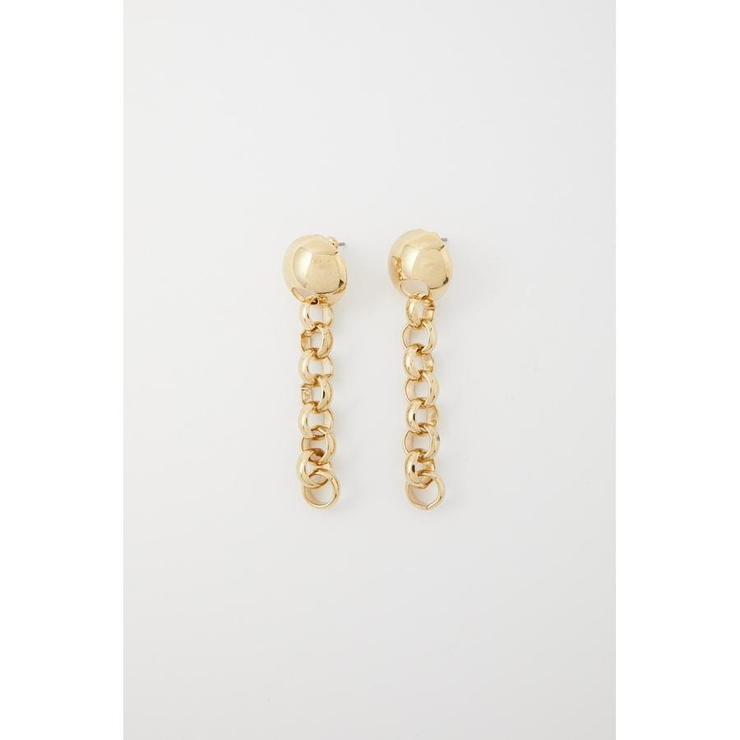 BOLD MOTIF CHAIN EARRINGS | MOUSSY OUTLET | 詳細画像1 