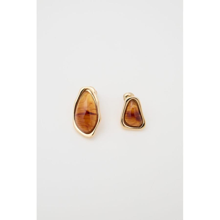 GLD | CLEAR MARBLE イヤリング | MOUSSY OUTLET