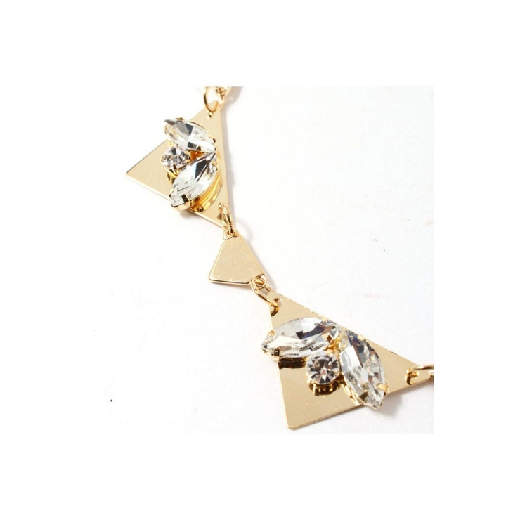 トライアングルメタルビジューネックレス | B.C STOCK | 詳細画像1