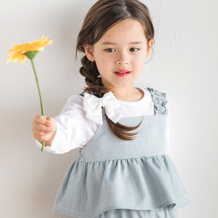 チャーム付きレースリボンヘアクリップ | BeBe | 詳細画像2 