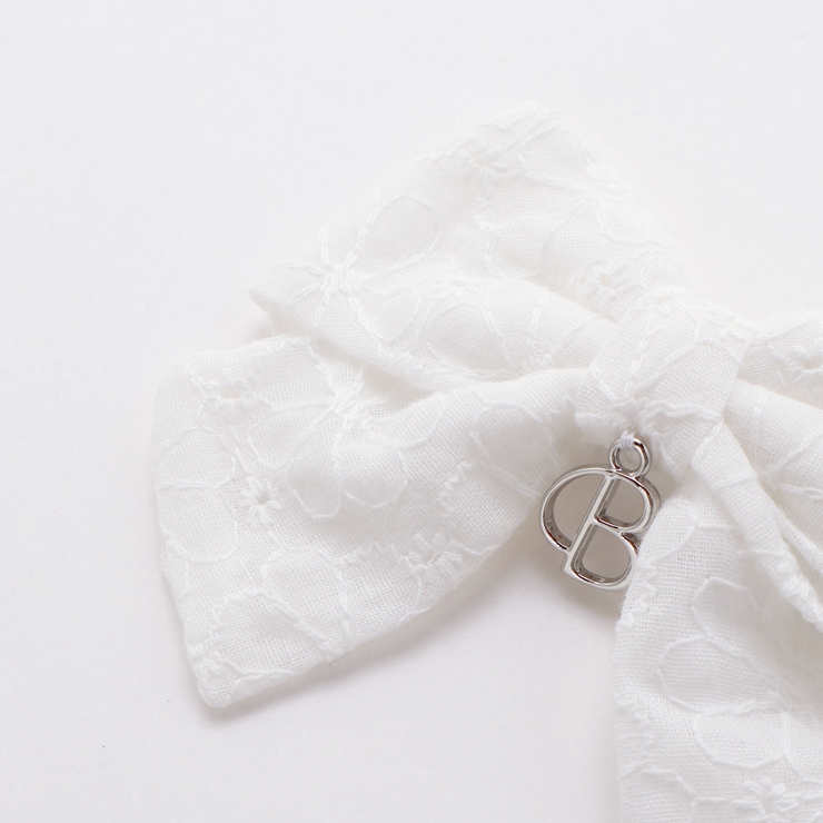 チャーム付きレースリボンヘアクリップ | BeBe | 詳細画像5 