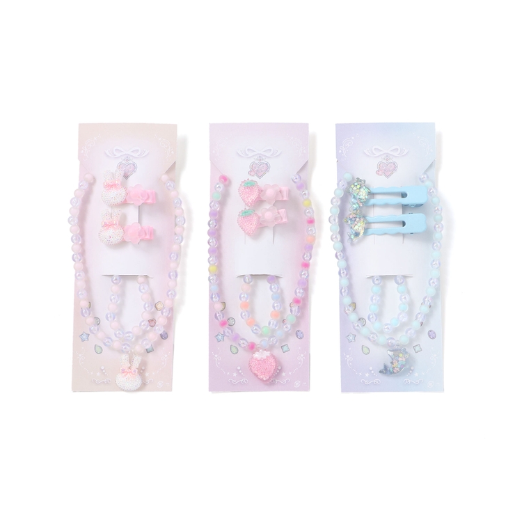 【スラプリ】ウサギイチゴイルカヘアピン＋ネックレス＋ブレスレットセット | SLAP SLIP | 詳細画像14 