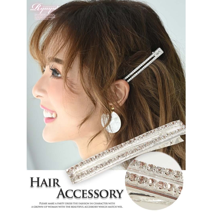 ヘアアクセサリー キラキラ ラインストーン[品番：RV000008234]｜Ryuyu 
