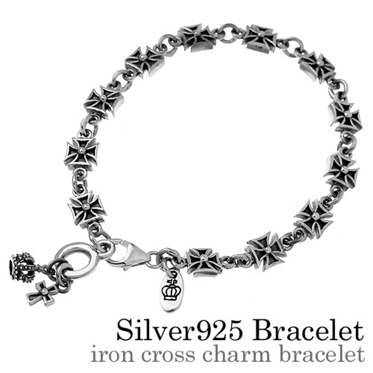 アイアンクロスチャームブレスレットシルバー925アクセサリーBinichビニッチ | シルバーアクセサリーBinich  | 詳細画像1 