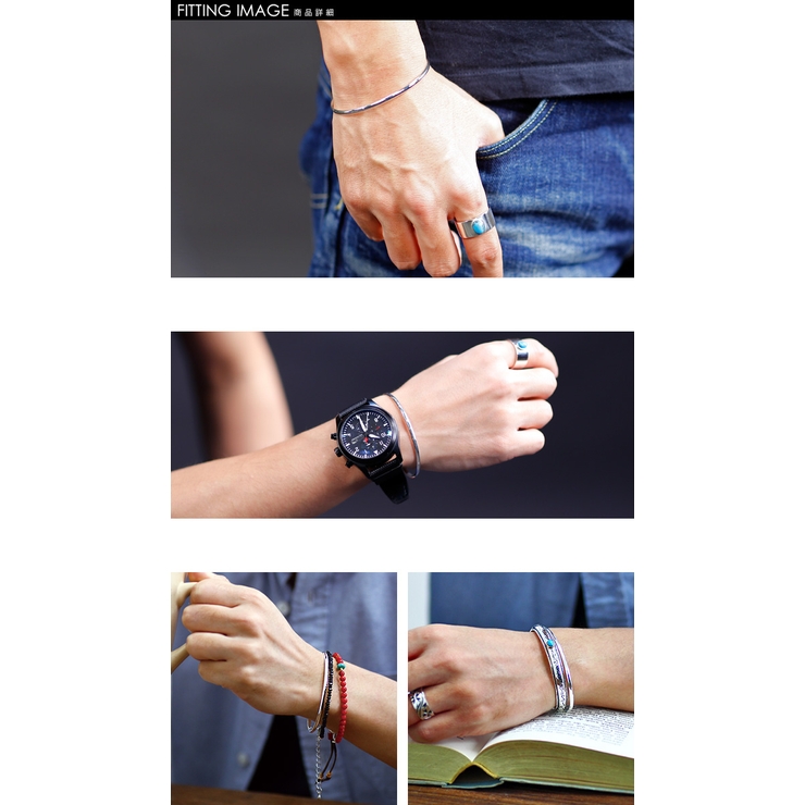 甲丸プレーンナローバングルシルバーBinichビニッチ | シルバーアクセサリーBinich  | 詳細画像2 