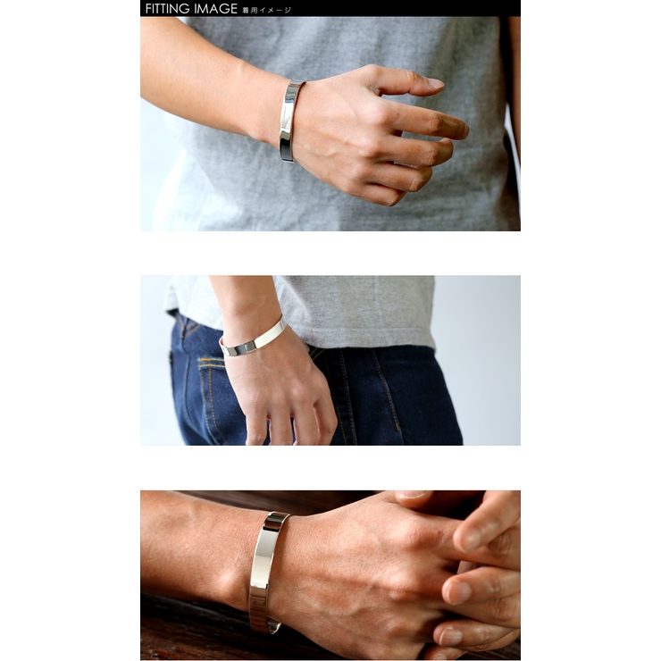定番10mm幅プレーンバングル平打ちシルバー925アクセサリーシンプルブレスレッ… | シルバーアクセサリーBinich  | 詳細画像2 