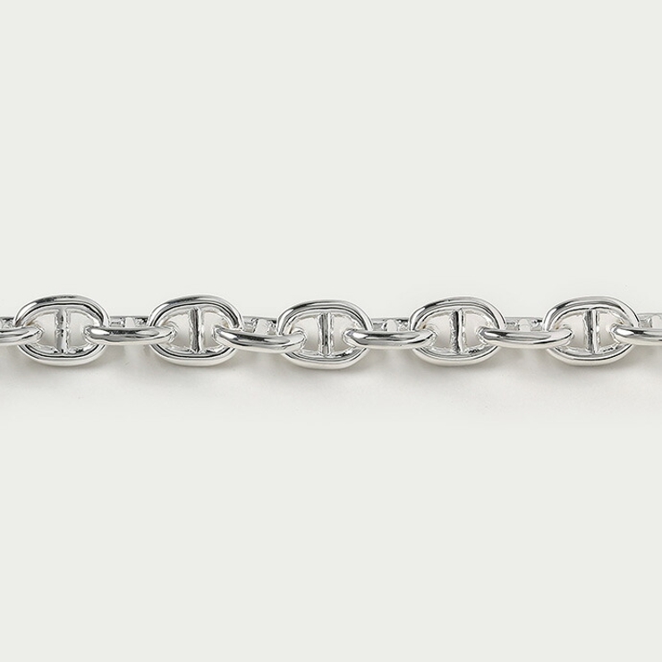 Binich(ビニッチ)アンカーチェーンブレスレット幅10mmシルバー925アクセサリーブレスレットメンズマリーナチェーン幅広太め[シルバーブレスレット]