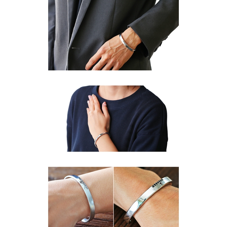 Binich(ビニッチ)【ペア販売】ジルコニアクロスペアバングルブレスレットバングル送料無料[シルバーブレスレット]アクセサリーラッピング無料