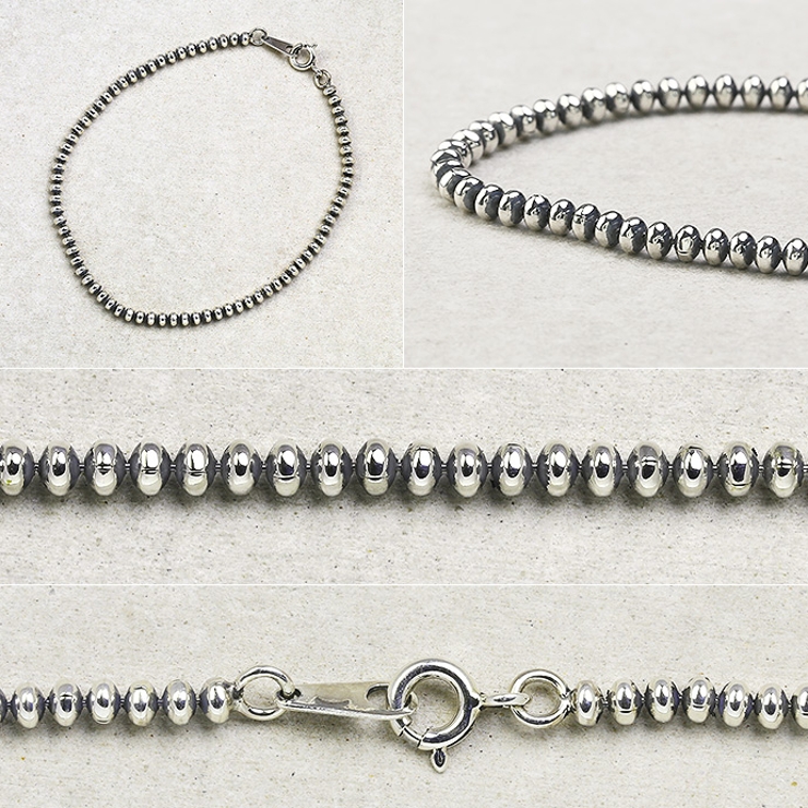 オーバルボールチェーンブレスレットシルバーアクセサリーブレスレットメンズレディース