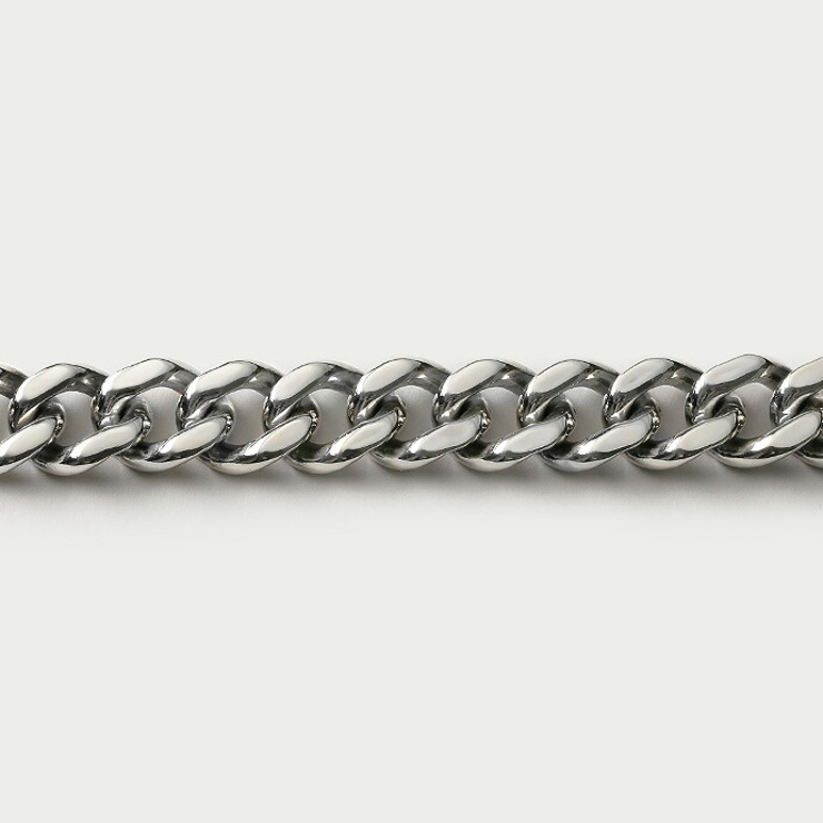 Binich(ビニッチ)9.5mm2面カット喜平ブレスレットメンズシルバー925アクセサリー[シルバーブレスレット]