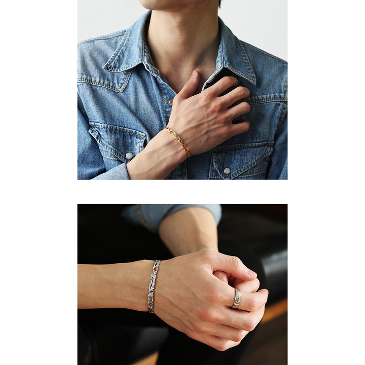 マイレリーフプルメリアステンレスバングルハワイアンBinichビニッチ | シルバーアクセサリーBinich  | 詳細画像2 