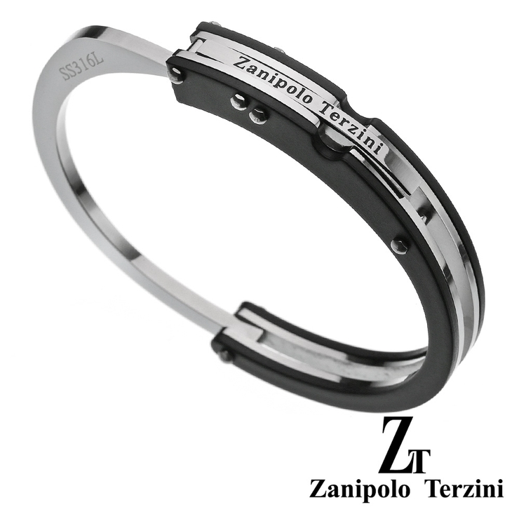 zanipoloterziniザニポロタルツィーニツートーンハンドカフスブレスレ… | シルバーアクセサリーBinich  | 詳細画像1 
