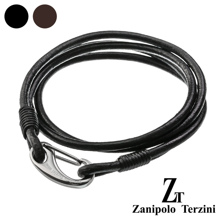 zanipoloterziniザニポロタルツィーニ2重巻きダブルレザーブレスレッ… | シルバーアクセサリーBinich  | 詳細画像1 