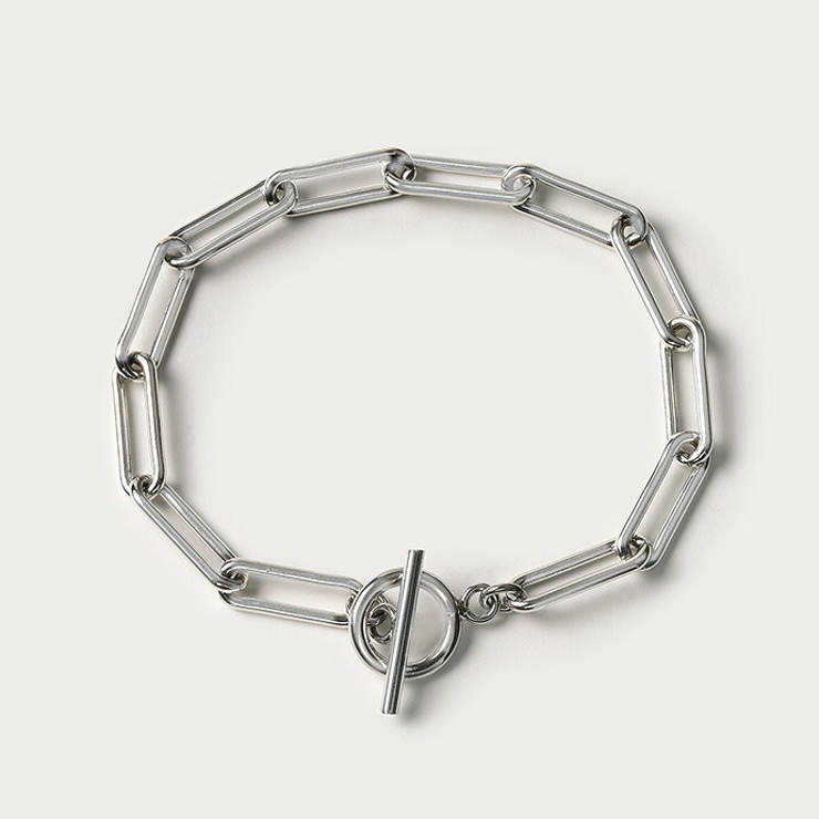 Binich(ビニッチ)マンテル長アズキチェーンブレスレットシルバー925アクセサリーブレスレットメンズマンテルシンプルおしゃれ[シルバーブレスレット]