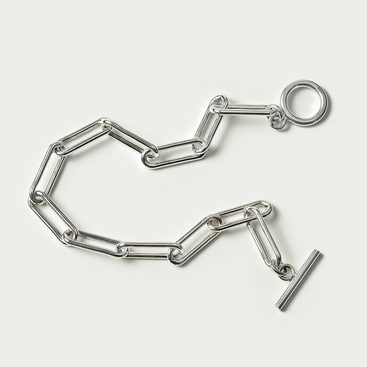 Binich(ビニッチ)マンテル長アズキチェーンブレスレットシルバー925アクセサリーブレスレットメンズマンテルシンプルおしゃれ[シルバーブレスレット]