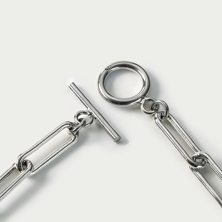 Binich(ビニッチ)マンテル長アズキチェーンブレスレットシルバー925アクセサリーブレスレットメンズマンテルシンプルおしゃれ[シルバーブレスレット]