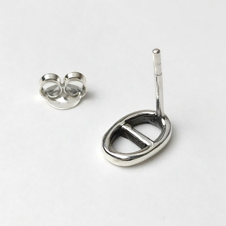 アンカーチェーン スタッド ピアス 片耳用 1個売り | シルバーアクセサリーBinich  | 詳細画像5