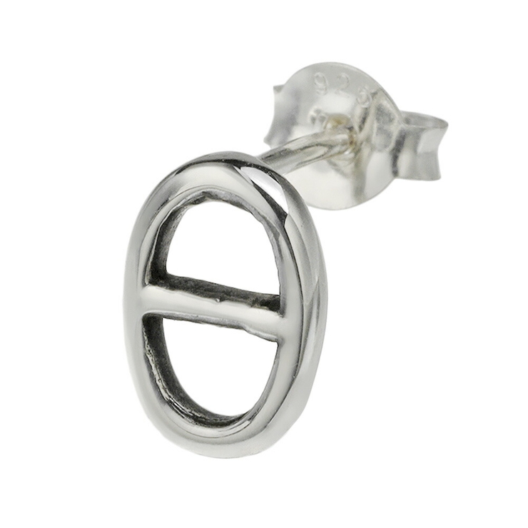 アンカーチェーン スタッド ピアス 片耳用 1個売り | シルバーアクセサリーBinich  | 詳細画像1