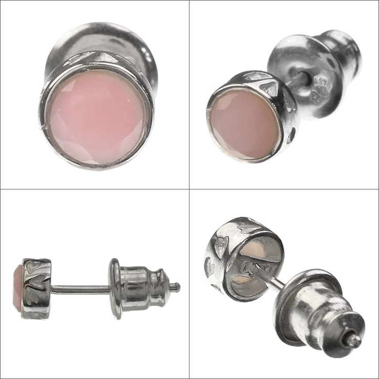Binich(ビニッチ)ピンクオパール桜ピアス[シルバーピアス]メンズ男性【1個売り】桜クリスマスギフトfs3gm