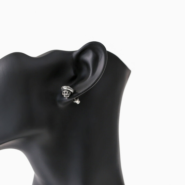 メキシカンハットスカルピアススタッドピアスメキシカンスカル片耳用1個売りBini… | シルバーアクセサリーBinich  | 詳細画像6 