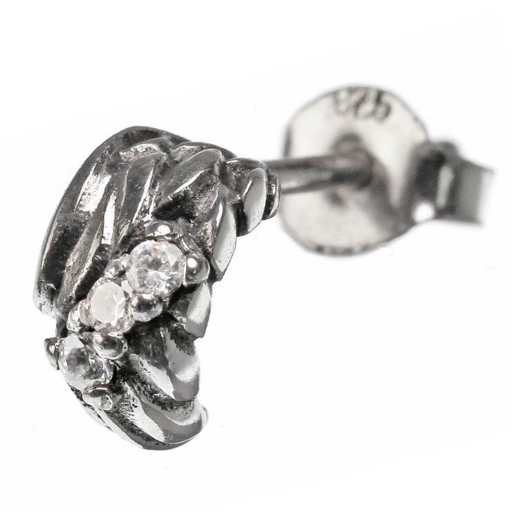 ジルコニアウイングピアスシルバーアクセサリーメンズスタッドピアス片耳用1個売りB… | シルバーアクセサリーBinich  | 詳細画像1 