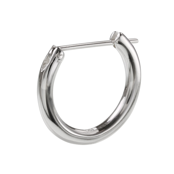 16mmシンプルクロッシングフープピアスメンズシンプル片耳用1個売りBinich… | シルバーアクセサリーBinich  | 詳細画像1 