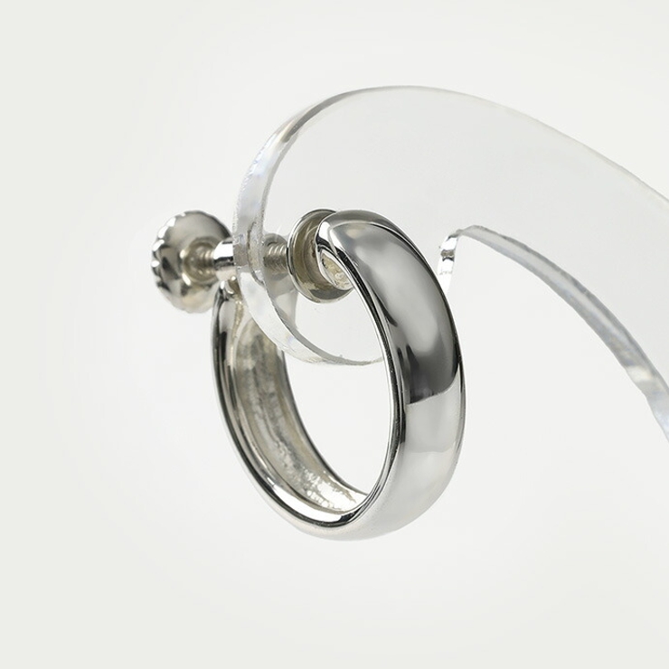 シンプル フープ イヤリング 片耳用 1個売り | シルバーアクセサリーBinich  | 詳細画像4 