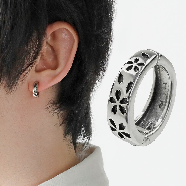 サクラ フェイクピアス ノンホール 片耳用 1個売り | シルバーアクセサリーBinich  | 詳細画像1 