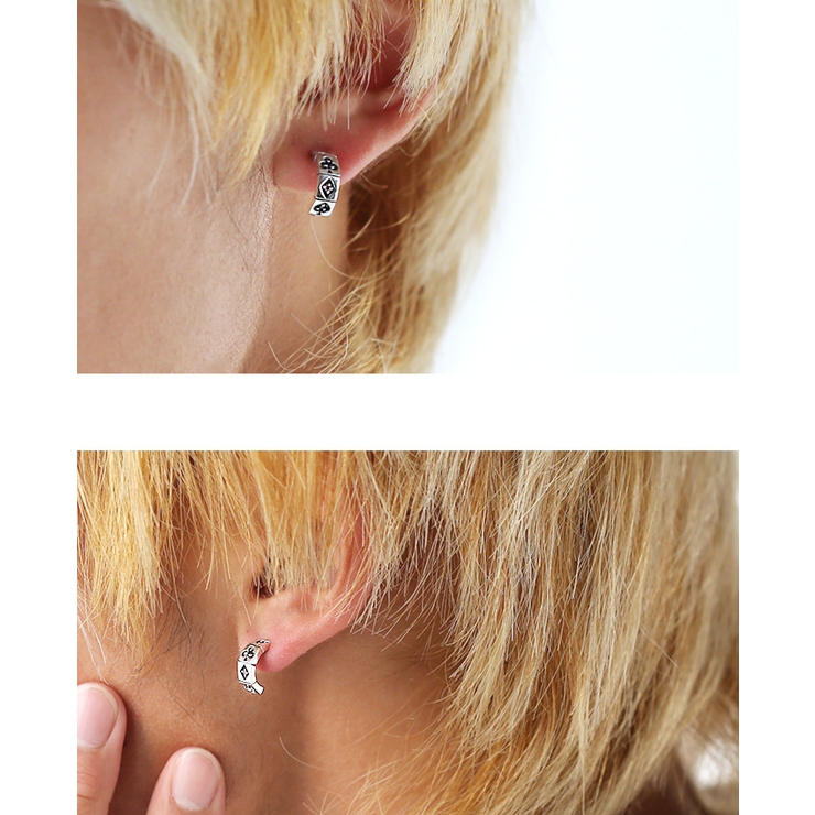 ジルコニアトランプピアストランプ片耳用1個売りBinichビニッチ | シルバーアクセサリーBinich  | 詳細画像2 