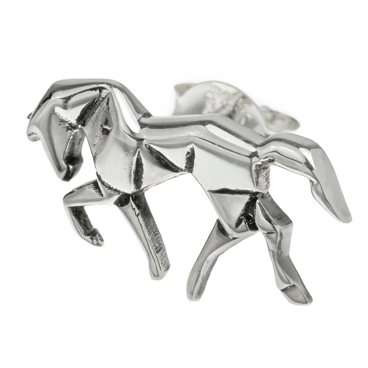折り紙 ホース ピアス 片耳用 1個売り | シルバーアクセサリーBinich  | 詳細画像1 