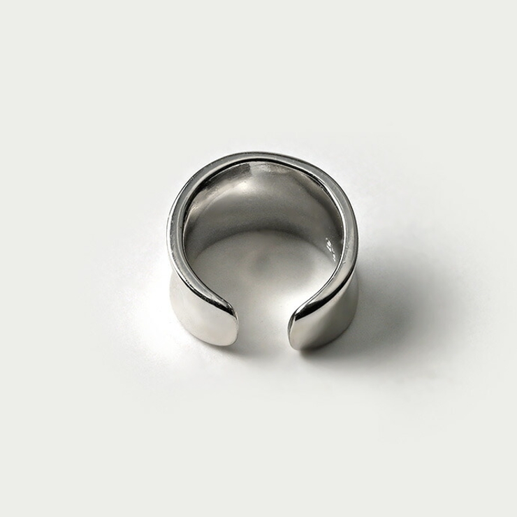 Binich(ビニッチ)オールサイド逆甲丸イヤーカフメンズレディースイヤーカフスイヤカフイヤークリップシルバー925アクセサリーシンプルおしゃれ[シルバーピアス]片耳用(1個売り)
