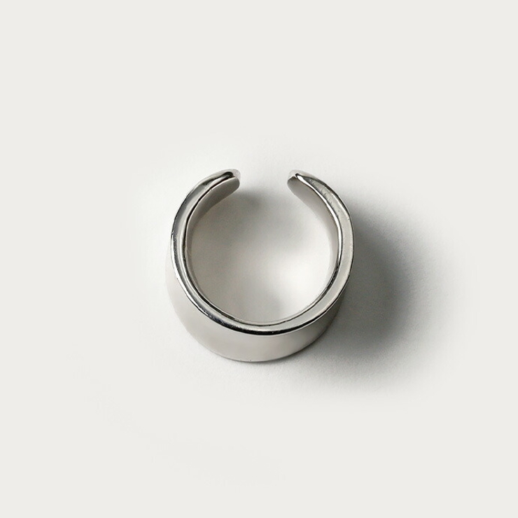 Binich(ビニッチ)オールサイド逆甲丸イヤーカフメンズレディースイヤーカフスイヤカフイヤークリップシルバー925アクセサリーシンプルおしゃれ[シルバーピアス]片耳用(1個売り)