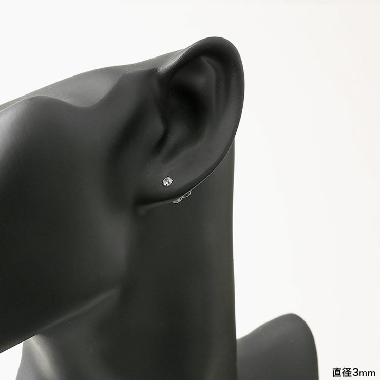 ジルコニアスタッドピアスステンレス両耳用2個売りBinichビニッチ | シルバーアクセサリーBinich  | 詳細画像7 