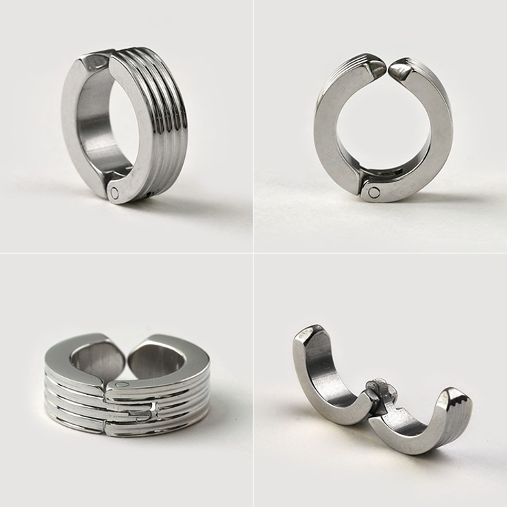 フォーラインフェイクピアスイヤーカフイヤリング片耳用1個売りBinichビニッチ | シルバーアクセサリーBinich  | 詳細画像4 