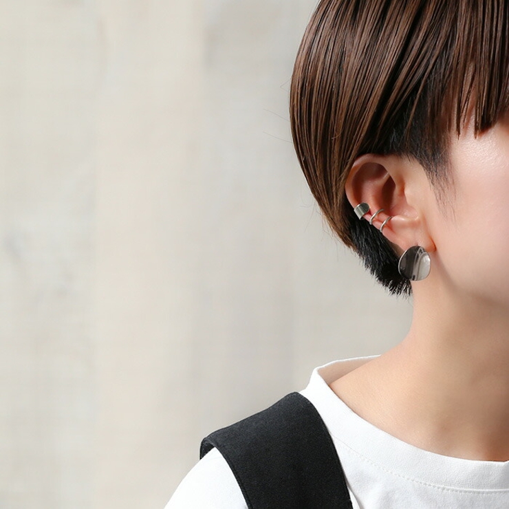 ステンレス 6mm幅平打ち イヤーカフ イヤカフ 片耳用 1個売り | シルバーアクセサリーBinich  | 詳細画像6 