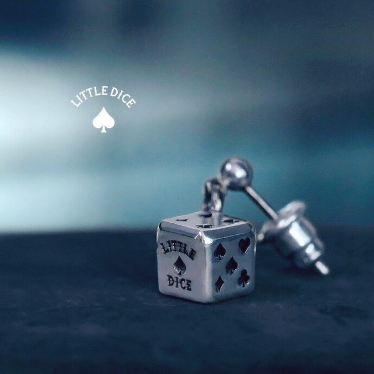 LITTLE DICE(リトルダイス) トランプ ダイス ドロップ ピアス 片耳用 (1個売り)