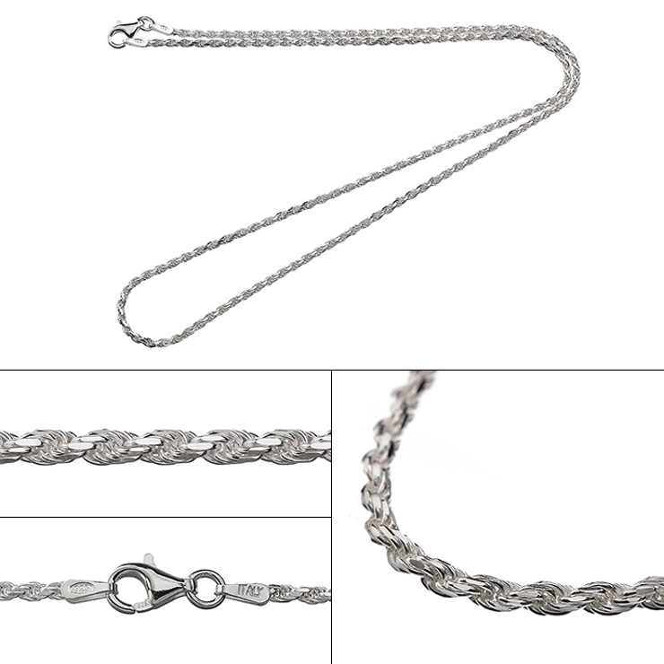 2mmカットフレンチロープチェーンネックレス45cmBinichビニッチ | シルバーアクセサリーBinich  | 詳細画像3 