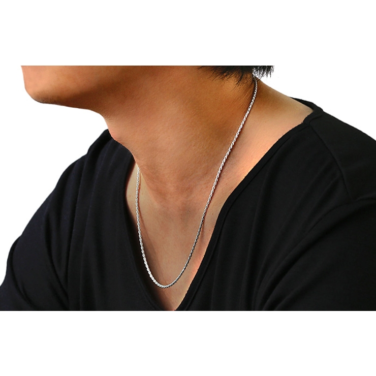 2mmカットフレンチロープチェーンネックレス50cmBinichビニッチ