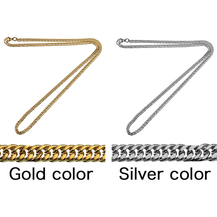 3.5mm4面カット喜平チェーンネックレスBinichビニッチ | シルバーアクセサリーBinich  | 詳細画像3 