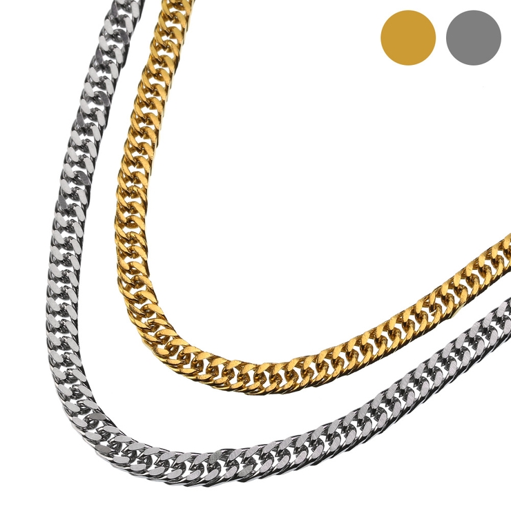 3.5mm4面カット喜平チェーンネックレスBinichビニッチ | シルバーアクセサリーBinich  | 詳細画像1 