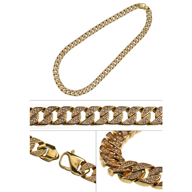 ジルコニアマイアミキューバンリンクネックレスBinichビニッチ | シルバーアクセサリーBinich  | 詳細画像4 