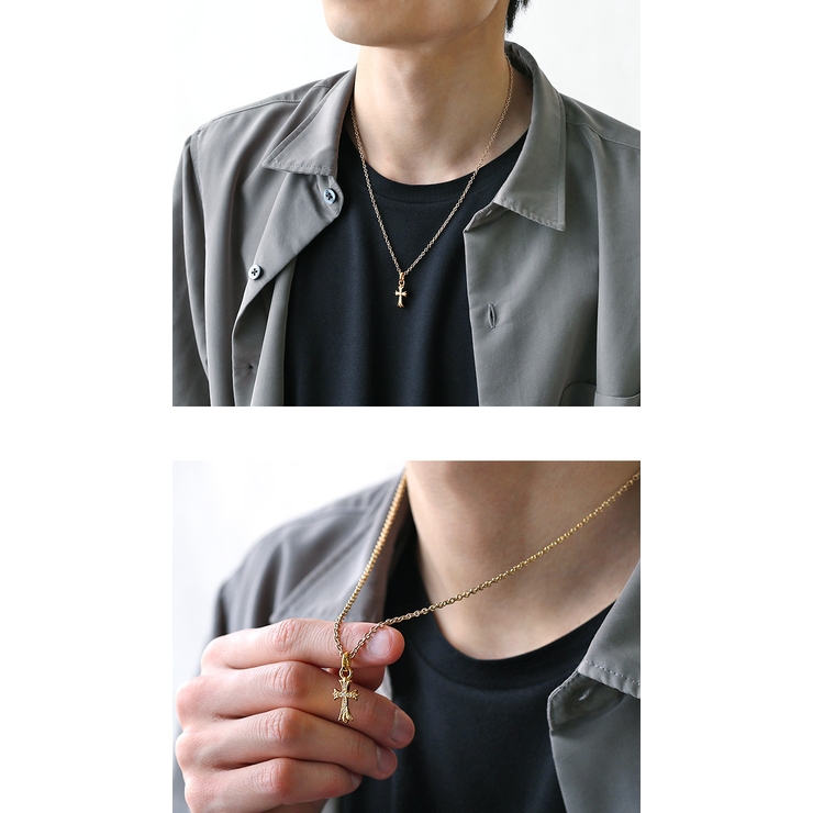 ジルコニアフレアクロスペンダントゴールドカラータイプトップのみBinichビニッ… | シルバーアクセサリーBinich  | 詳細画像2 