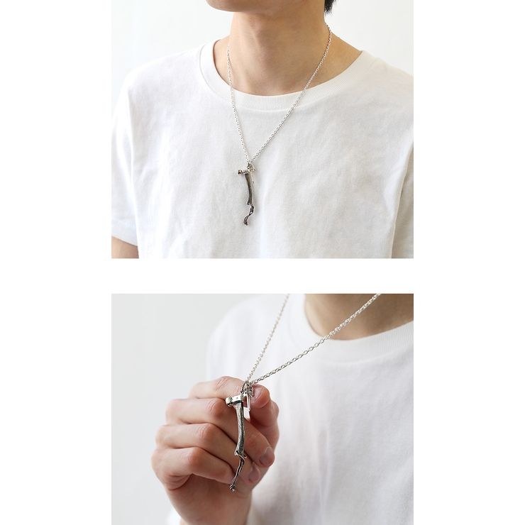 ペグハンマー＆ペグペンダントセットネックレス3mmアズキチェーンセットBinic… | シルバーアクセサリーBinich  | 詳細画像2 