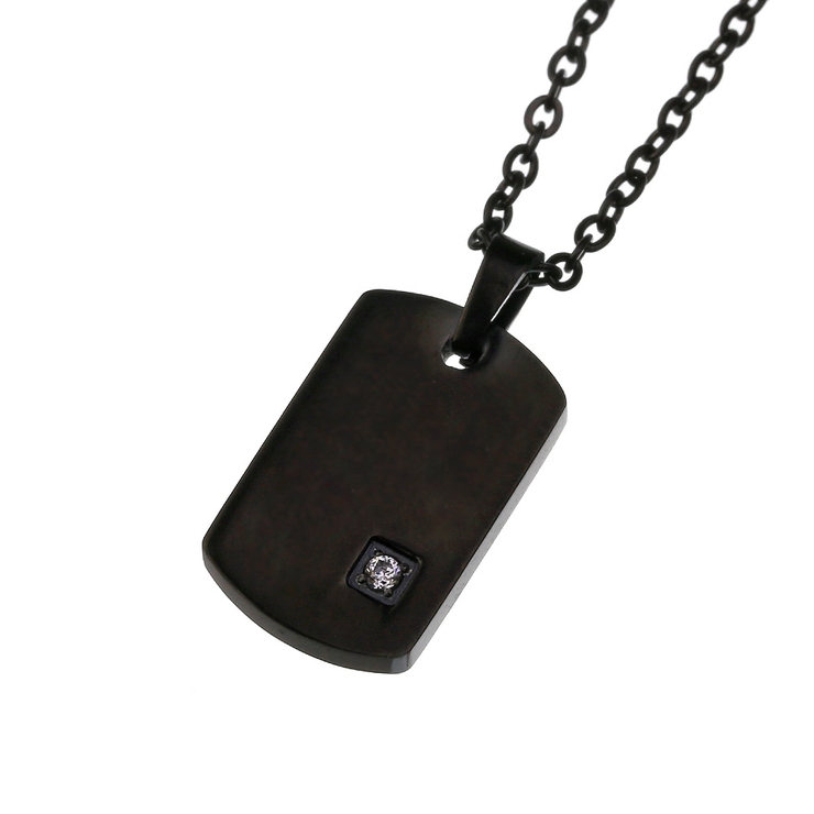 ペア販売スモールプレートジルコニアペアペンダントチェーン付属Binichビニッチ | シルバーアクセサリーBinich  | 詳細画像4 