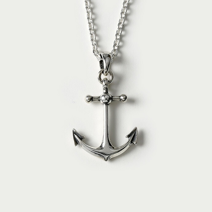 シンプル リバーシブル アンカー ペンダント トップのみ ネックレス メンズ | シルバーアクセサリーBinich  | 詳細画像2 