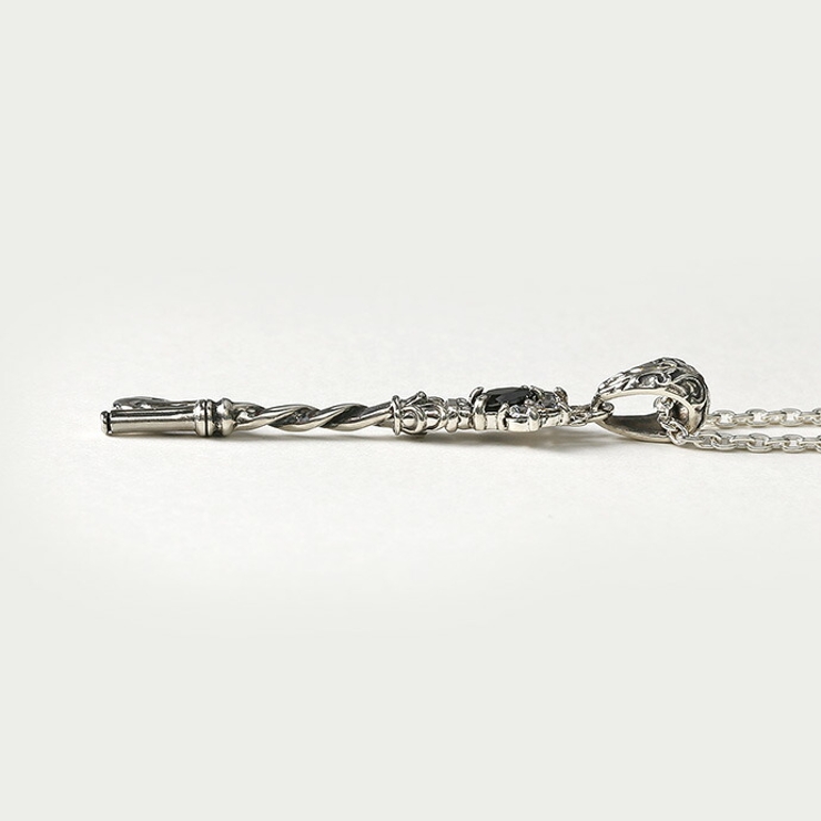 Binich(ビニッチ)ジルコニア肉球キャットキーペンダント(トップのみ)ネックレスメンズ猫ネコ鍵シルバー925アクセサリー[シルバーペンダント]