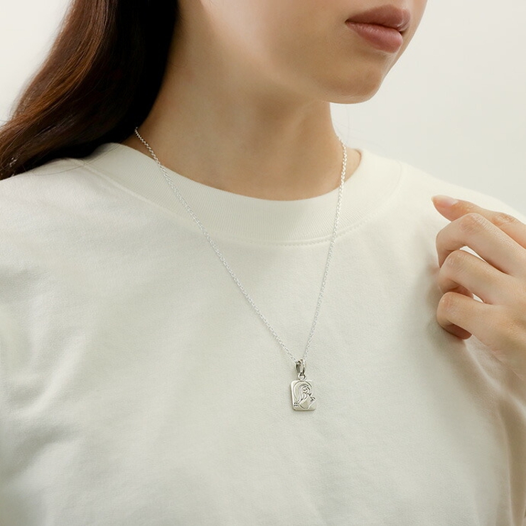 12星座 プレート ペンダント ネックレス メンズ 2mmアズキチェーンセット | シルバーアクセサリーBinich  | 詳細画像14 