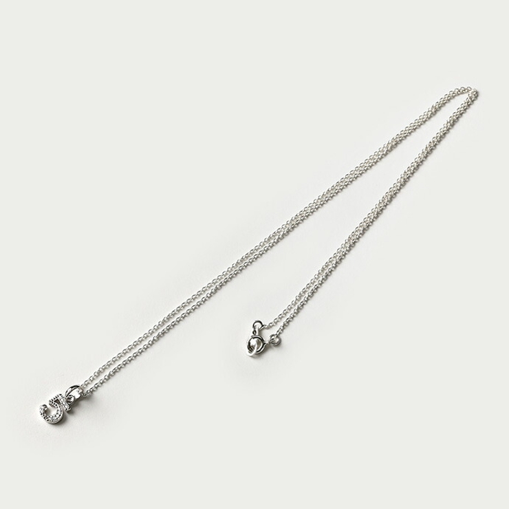 ミニ ジルコニア ナンバー ペンダント 1.1mmアズキチェーンセット | シルバーアクセサリーBinich  | 詳細画像3 