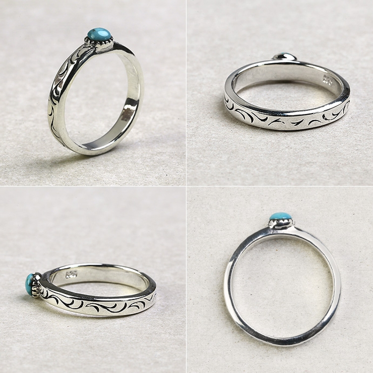 トップターコイズヴァインリングシルバーアクセサリーネイティブ系Binichビニッ… | シルバーアクセサリーBinich  | 詳細画像3 