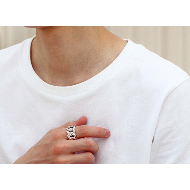 Binich(ビニッチ)チェーンデザインプレーンリングメンズ指輪メンズシルバー925アクセサリー[シルバーリング]